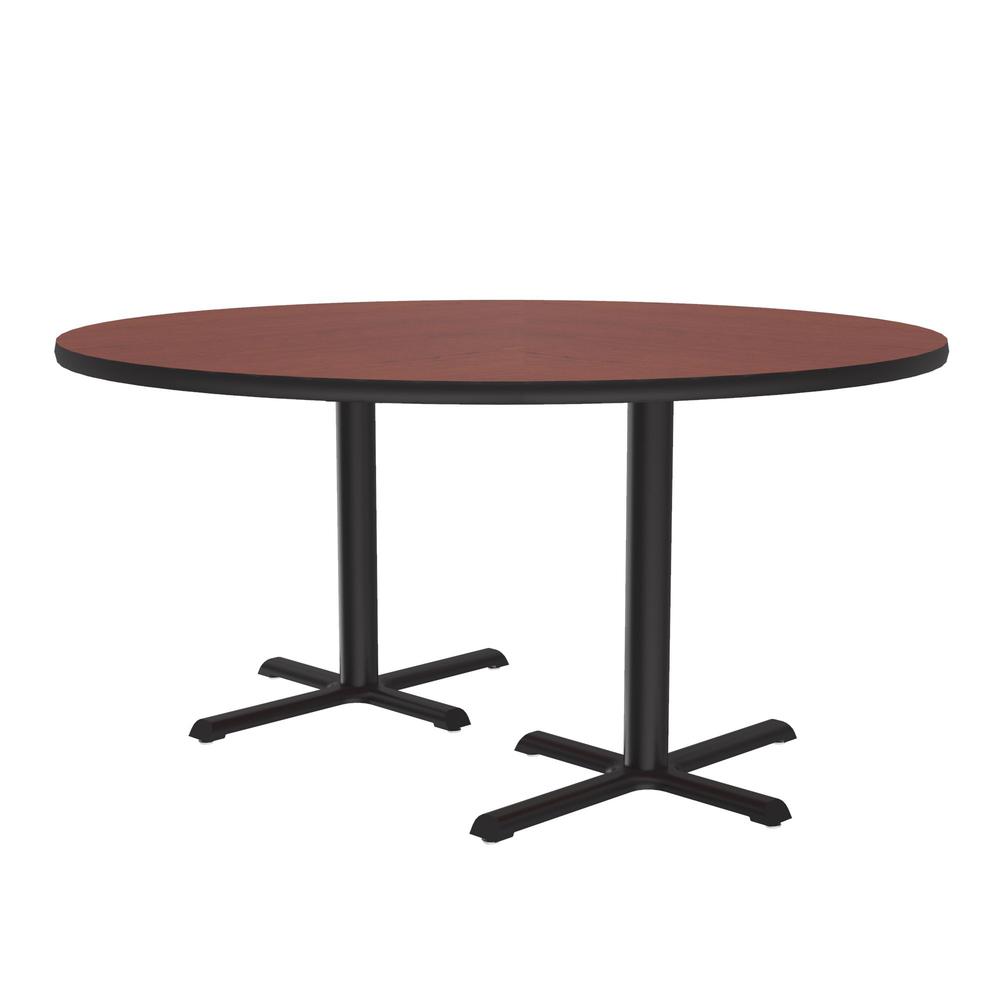 Table Height Deluxe High-Pressure Café and Breakroom Table 60x60", ROUND, CHERRY, BLACK. Picture 7