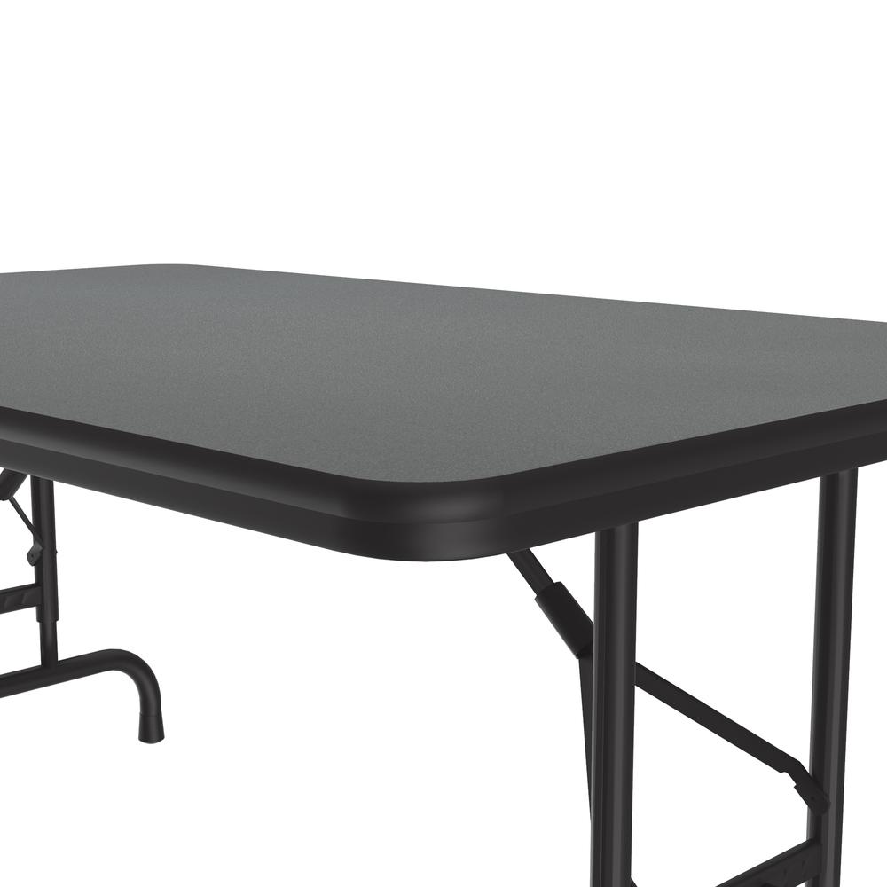 Adjustable Height High Pressure Top Folding Table, 30x48", RECTANGULAR MONTANA GRANITE BLACK. Picture 7