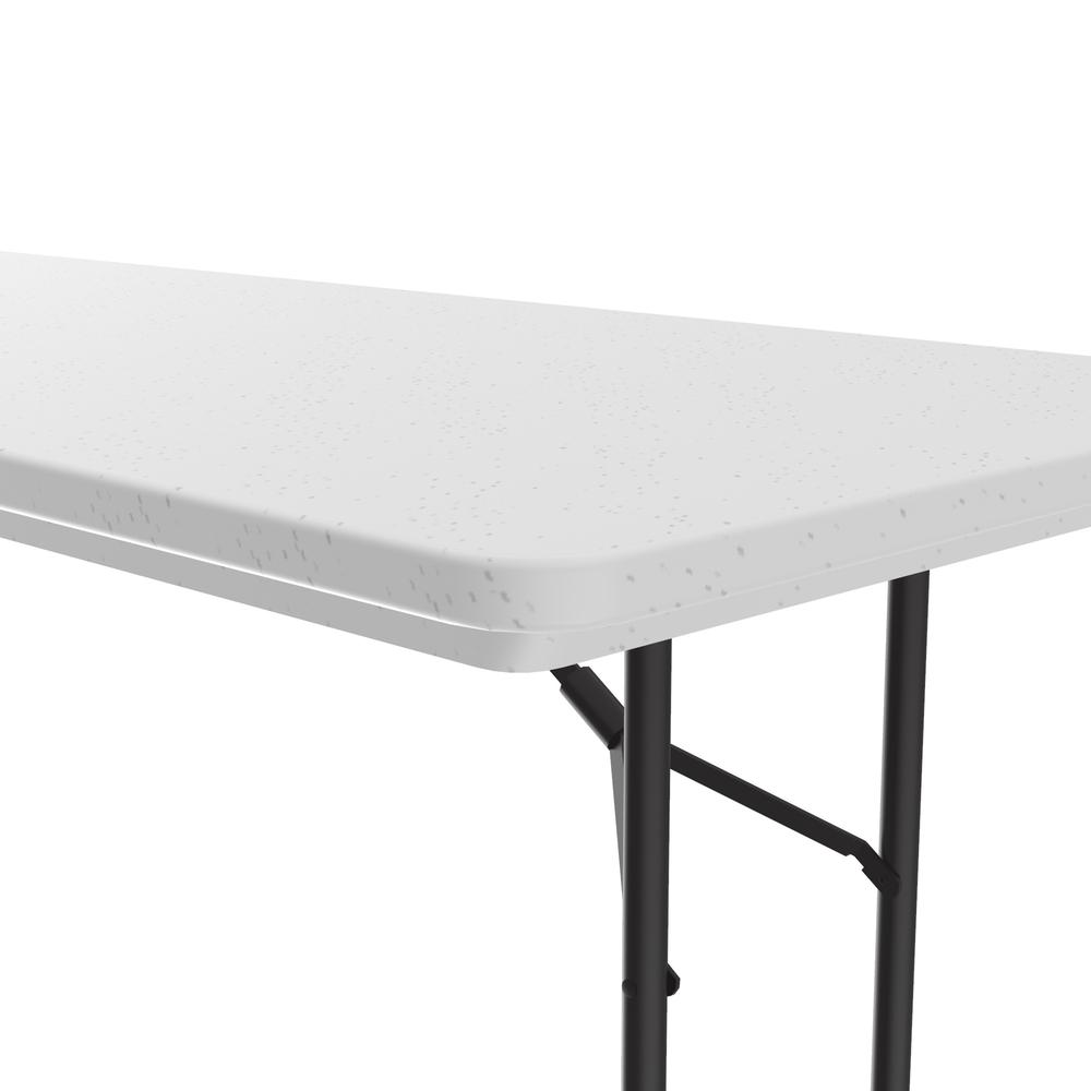 36" Counter Height Commerical Grade Blow-Molded Plastic Folding Table 30x72", RECTANGULAR GRAY GRANITE BLACK. Picture 4