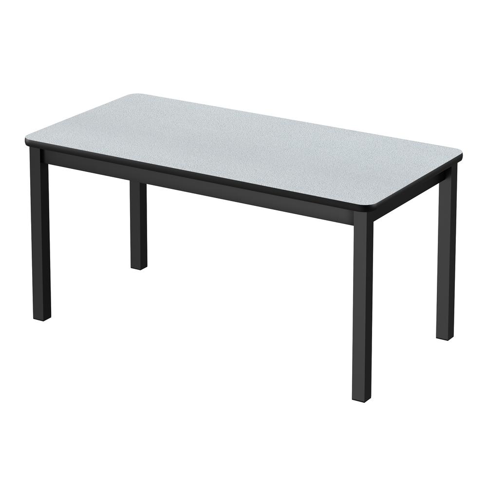 Deluxe High-Pressure Library Table 30x48" RECTANGULAR, GRAY GRANITE, BLACK. Picture 2