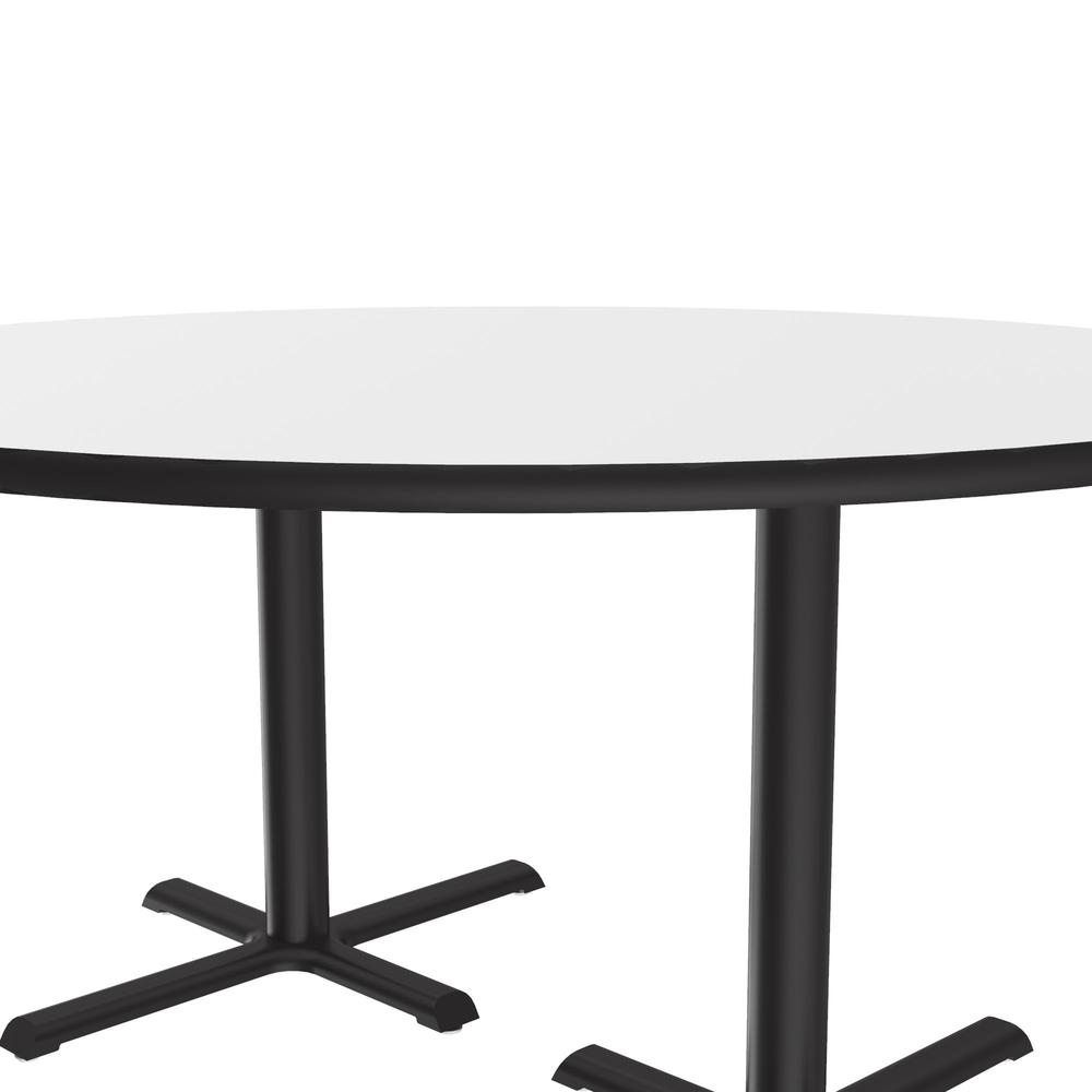Markerboard-Dry Erase High Pressure Top - Table Height Café and Breakroom Table 60x60", ROUND, FROSTY WHITE, BLACK. Picture 7