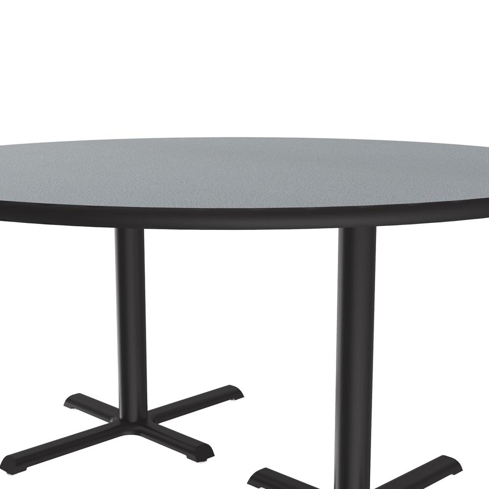 Table Height Commercial Laminate Café and Breakroom Table 60x60", ROUND GRAY GRANITE, BLACK. Picture 9