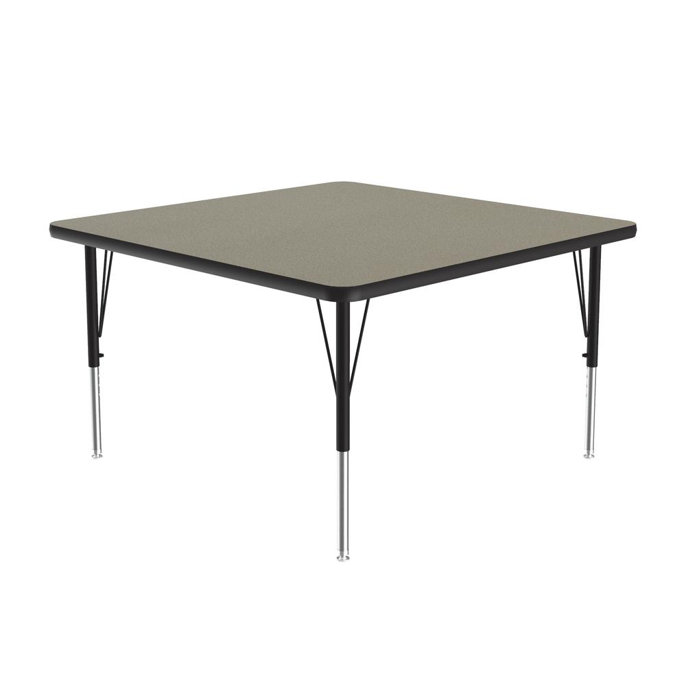 Deluxe High-Pressure Top Activity Tables, 36x36", SQUARE SAVANNAH SAND BLACK/CHROME. Picture 2