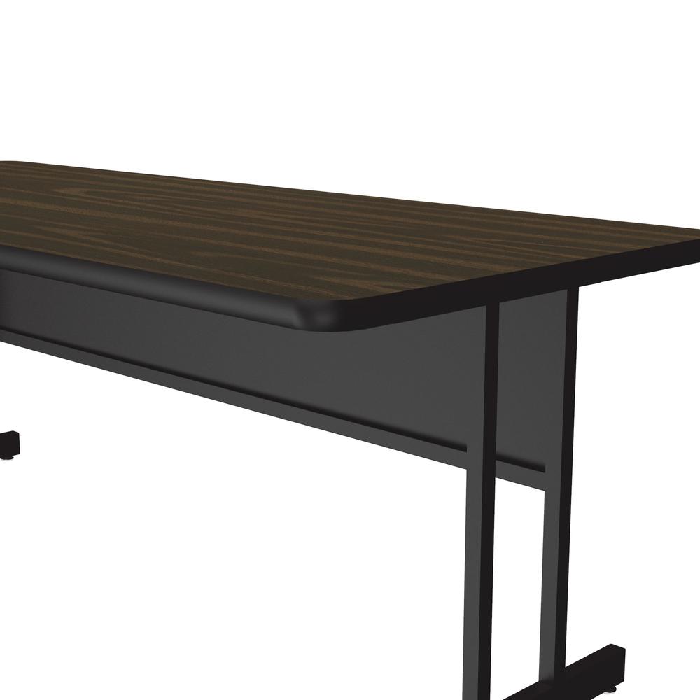Econoline Melamine Top Computer/Student Desks 30x60", RECTANGULAR WALNUT BLACK. Picture 1