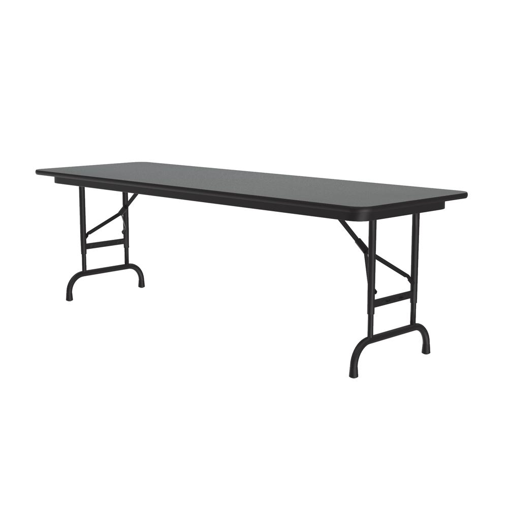 Adjustable Height High Pressure Top Folding Table 24x60" RECTANGULAR, MONTANA GRANITE BLACK. Picture 8