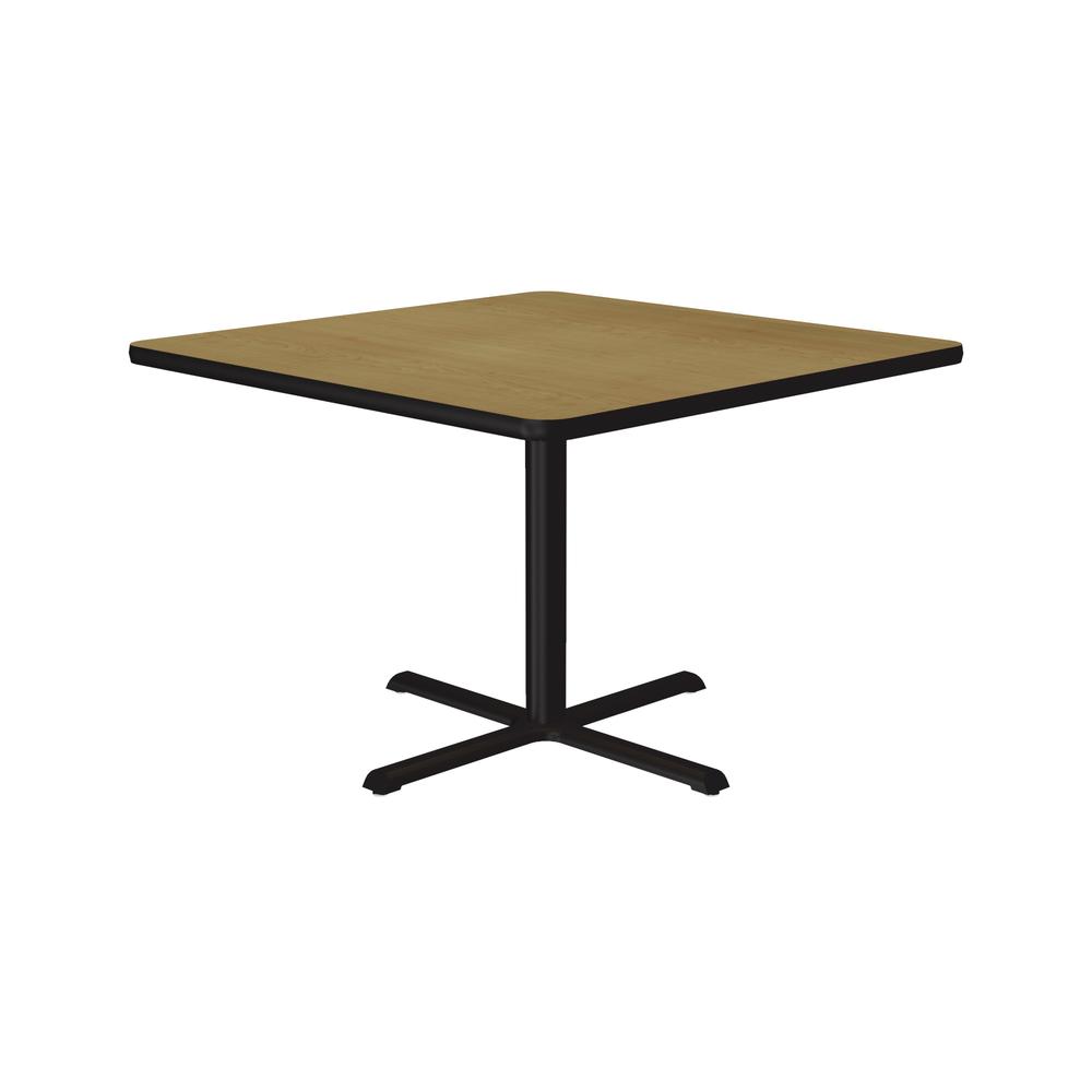 Table Height Deluxe High-Pressure Café and Breakroom Table, 42x42", SQUARE FUSION MAPLE BLACK. Picture 1