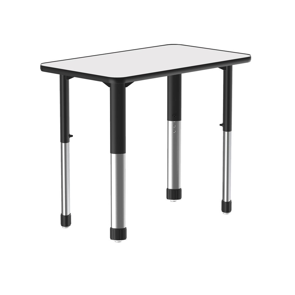 Markerboard-Dry Erase High Pressure Collaborative Desk, 34x20", RECTANGULAR, FROSTY WHITE, BLACK/CHROME. Picture 6