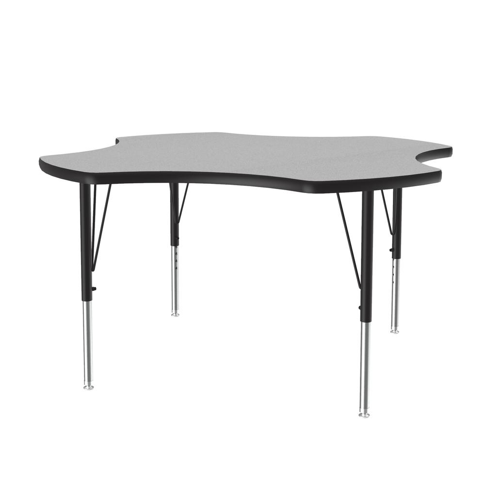 Commercial Laminate Top Activity Tables, 48x48", CLOVER GRAY GRANITE BLACK/CHROME. Picture 6