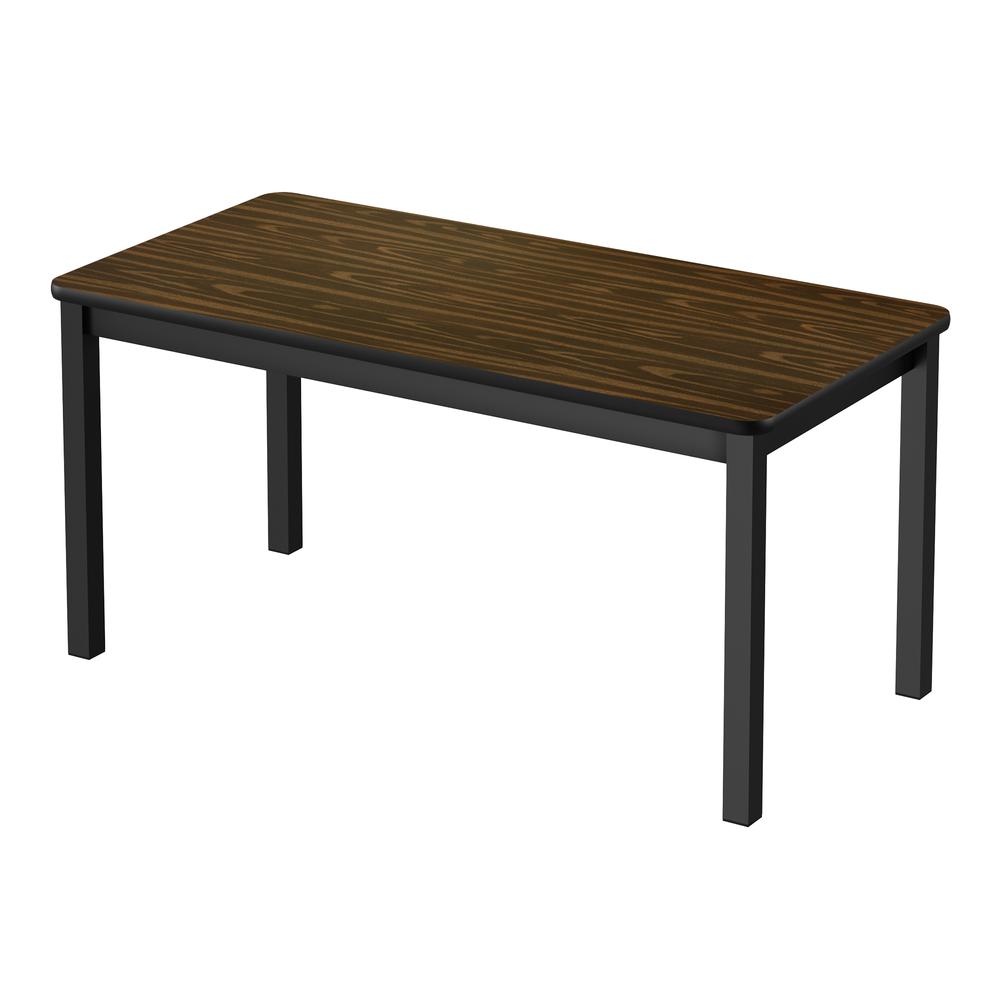 Deluxe High-Pressure Library Table, 30x72" RECTANGULAR WALNUT BLACK. Picture 6
