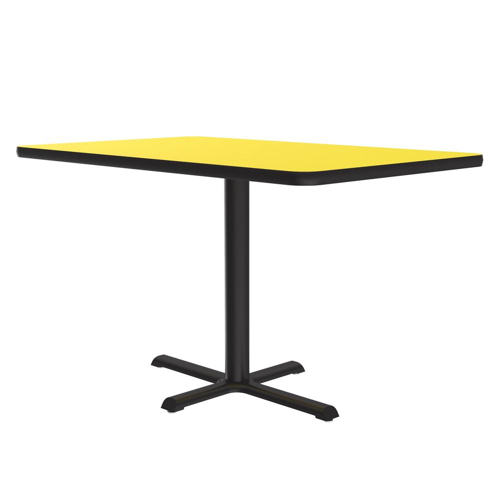 Table Height Deluxe High-Pressure Café and Breakroom Table, 30x42" RECTANGULAR YELLOW, BLACK. Picture 5