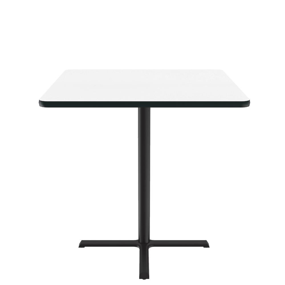 Bar Stool/Standing Height Deluxe High-Pressure Café and Breakroom Table 36x36" SQUARE, WHITE, BLACK. Picture 5