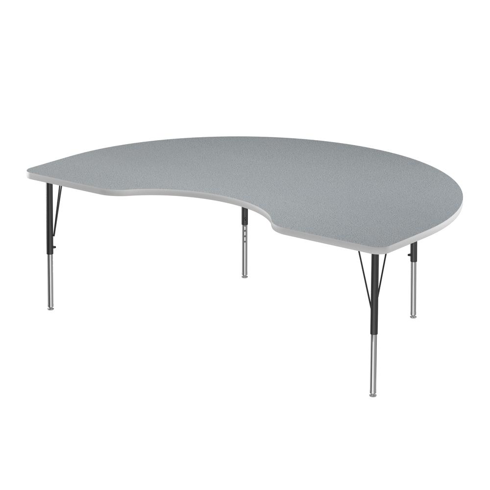 Commercial Laminate Top Activity Tables 48x72", KIDNEY GRAY GRANITE BLACK/CHROME. Picture 1