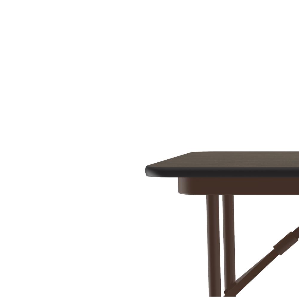 Keyboard Height Melamine Folding Tables, 24x36" RECTANGULAR WALNUT BROWN. Picture 1