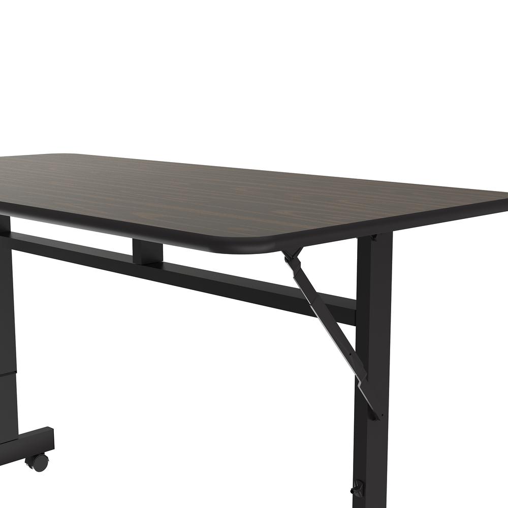 Econline Flip Top Tables 24x48" RECTANGULAR WALNUT, BLACK. Picture 9