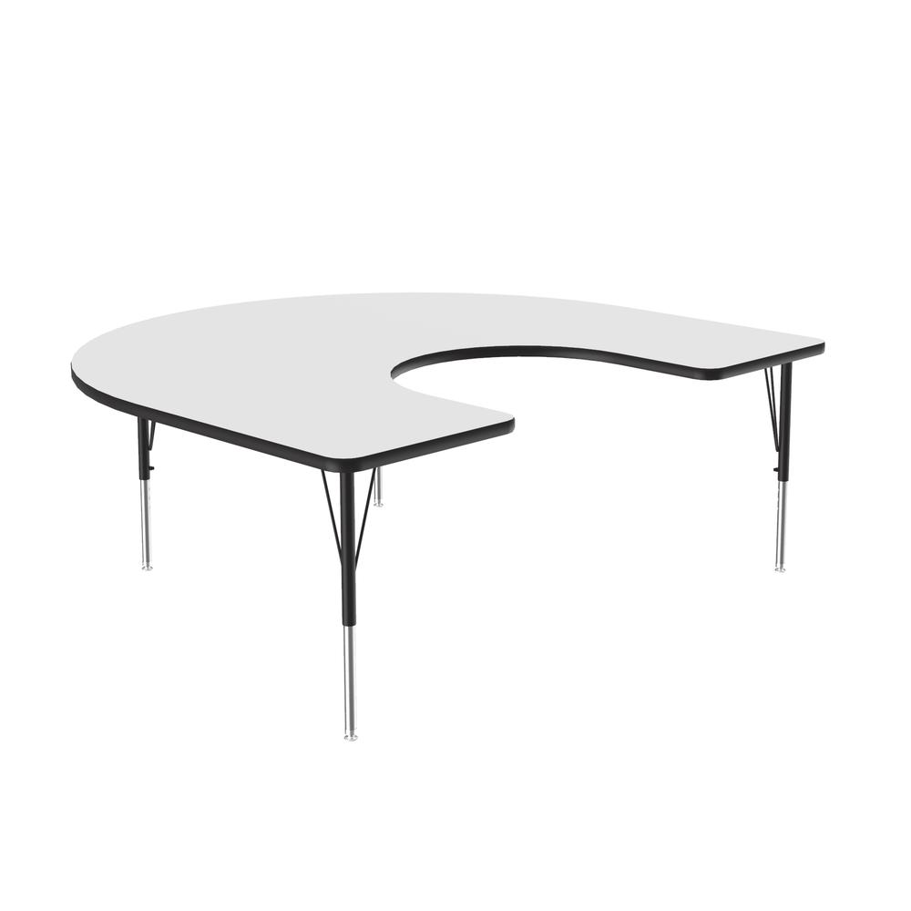 Deluxe High-Pressure Top Activity Tables 60x66", HORSESHOE WHITE, BLACK/CHROME. Picture 7