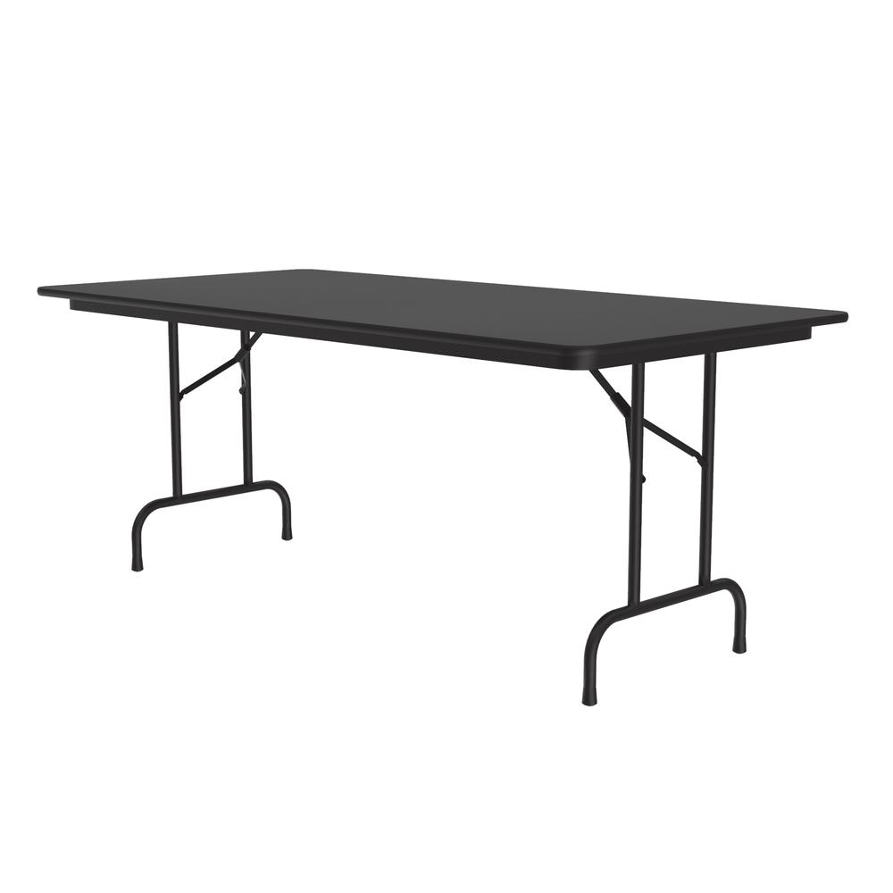 Deluxe High Pressure Top Folding Table, 36x72", RECTANGULAR, BLACK GRANITE, BLACK. Picture 1