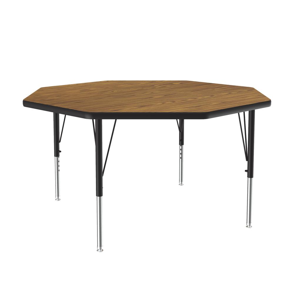 Commercial Laminate Top Activity Tables 48x48", OCTAGONAL GRAY GRANITE BLACK/CHROME. Picture 23
