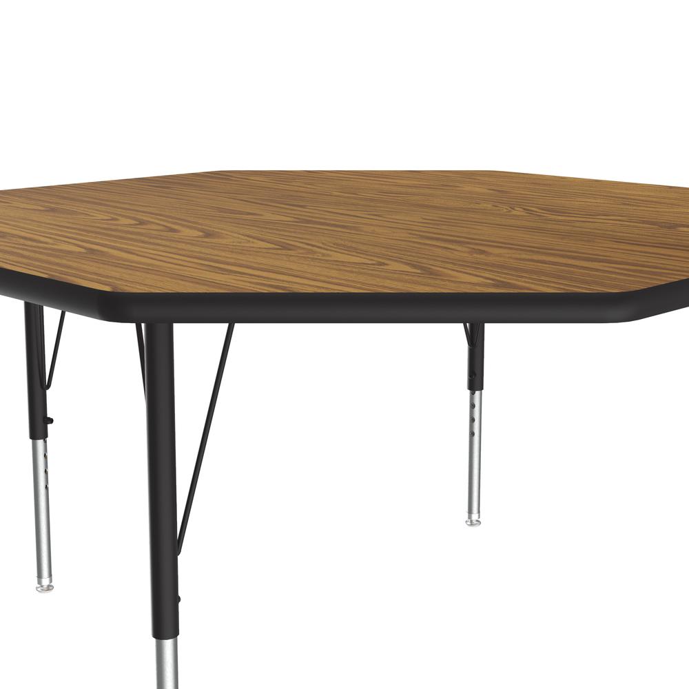 Commercial Laminate Top Activity Tables 48x48", OCTAGONAL GRAY GRANITE BLACK/CHROME. Picture 24