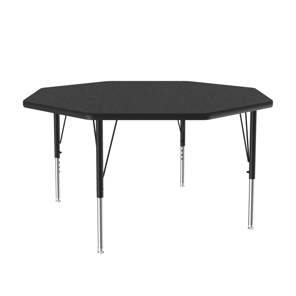 Commercial Laminate Top Activity Tables 48x48", OCTAGONAL GRAY GRANITE BLACK/CHROME. Picture 37