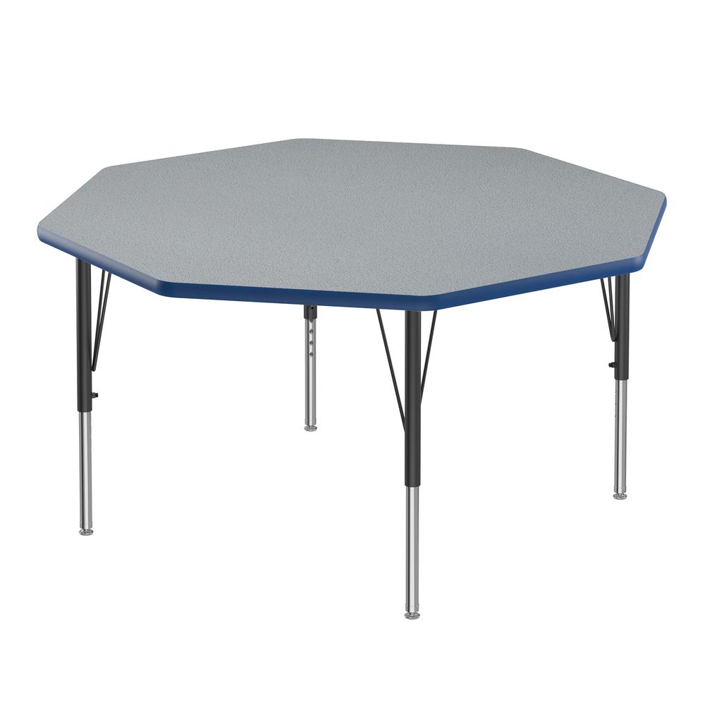 Commercial Laminate Top Activity Tables 48x48", OCTAGONAL GRAY GRANITE BLACK/CHROME. Picture 82