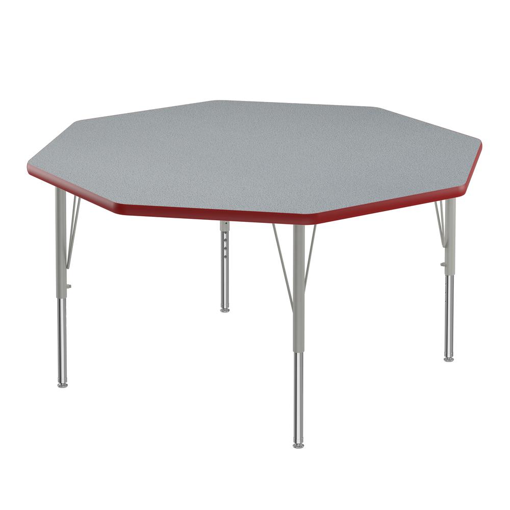 Commercial Laminate Top Activity Tables 48x48", OCTAGONAL GRAY GRANITE BLACK/CHROME. Picture 127