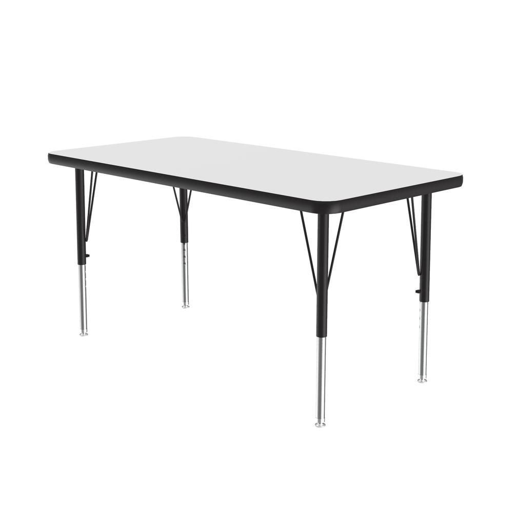 Deluxe High-Pressure Top Activity Tables 24x60" RECTANGULAR, WHITE, BLACK/CHROME. Picture 3