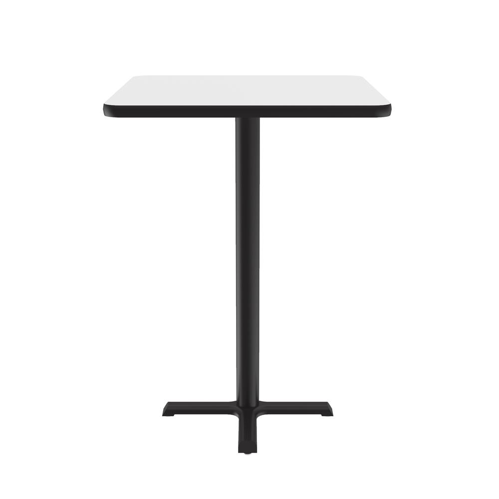 Bar Stool/Standing Height Deluxe High-Pressure Café and Breakroom Table 30x30", SQUARE, WHITE BLACK. Picture 8