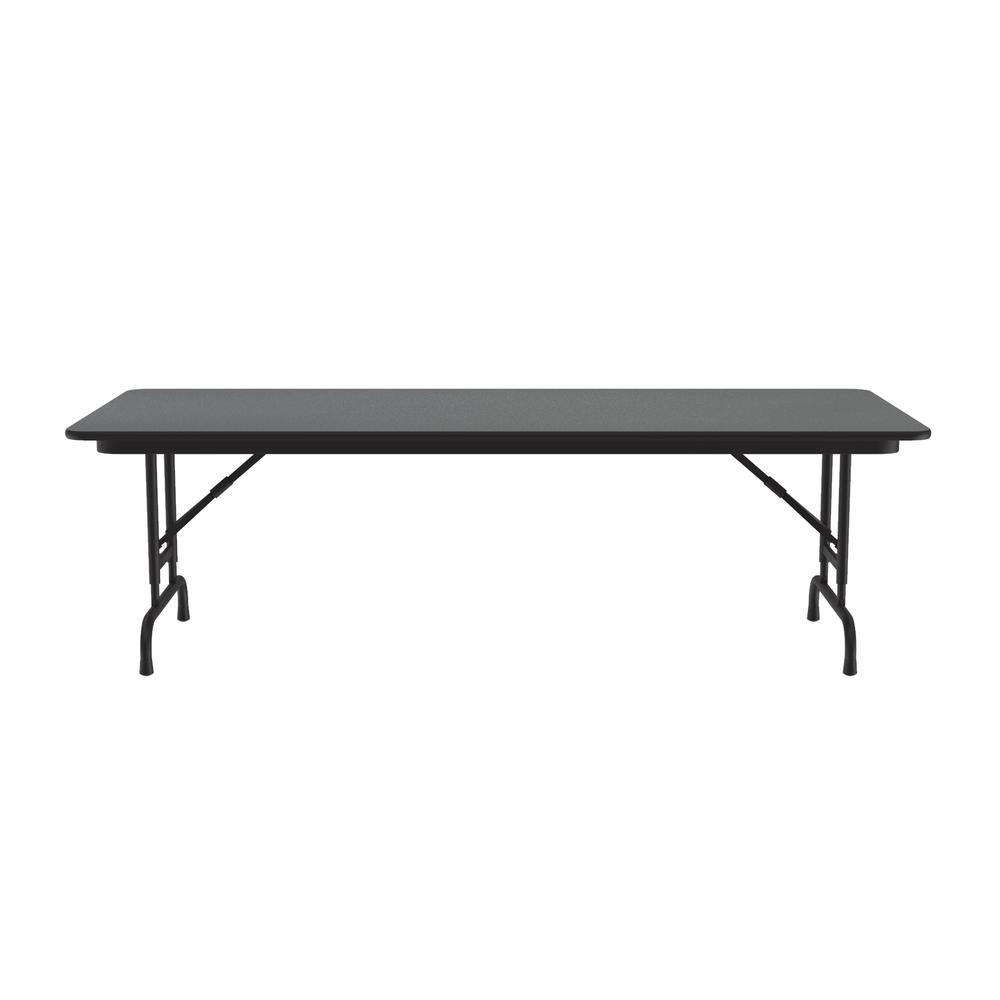 Adjustable Height High Pressure Top Folding Table 30x72" RECTANGULAR, MONTANA GRANITE, BLACK. Picture 4