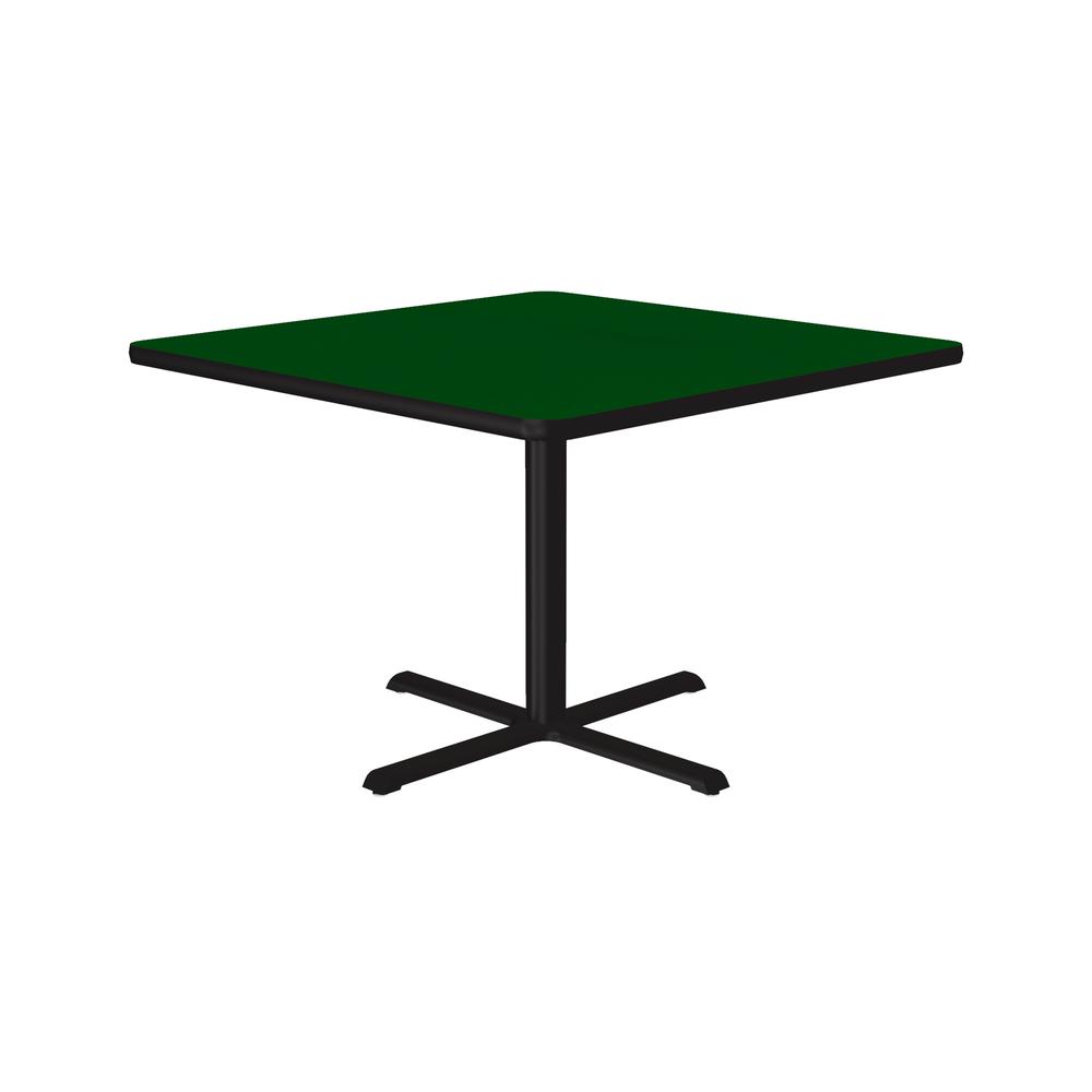 Table Height Deluxe High-Pressure Café and Breakroom Table 42x42" SQUARE, GREEN, BLACK. Picture 5