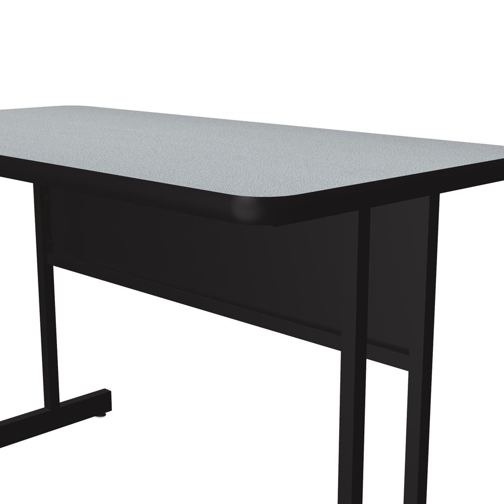 Econoline Melamine Top Computer/Student Desks, 24x48", RECTANGULAR, GRAY GRANITE BLACK. Picture 3