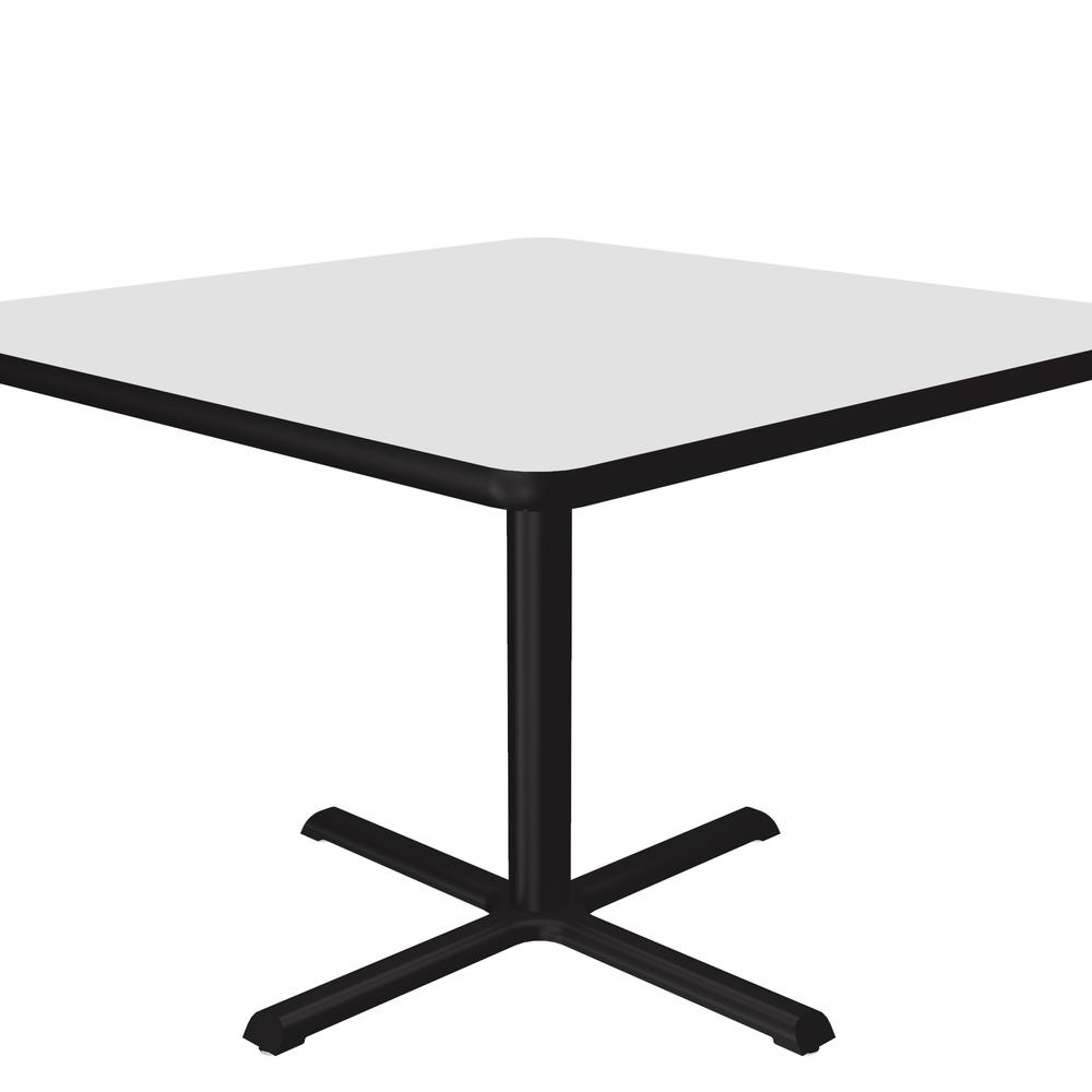 Table Height Deluxe High-Pressure Café and Breakroom Table, 42x42", SQUARE, WHITE BLACK. Picture 8
