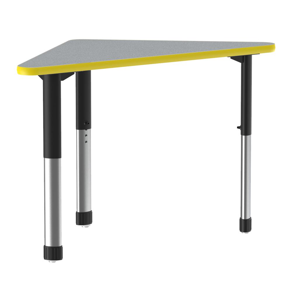 Commercial Lamiante Top Collaborative Desk 41x23", WING, GRAY GRANITE, BLACK/CHROME. Picture 3