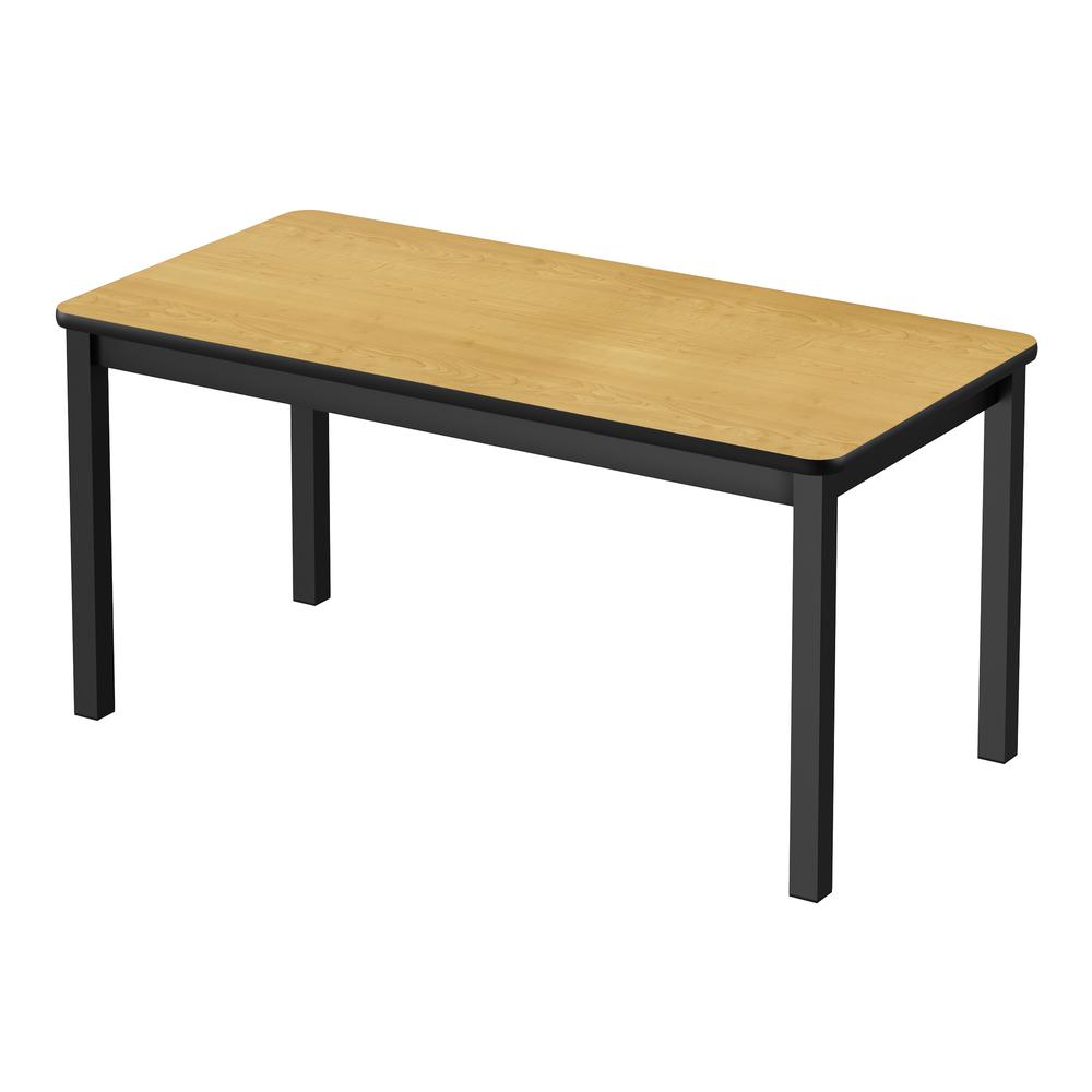 Deluxe High-Pressure Library Table 30x72" RECTANGULAR, FUSION MAPLE BLACK. Picture 1