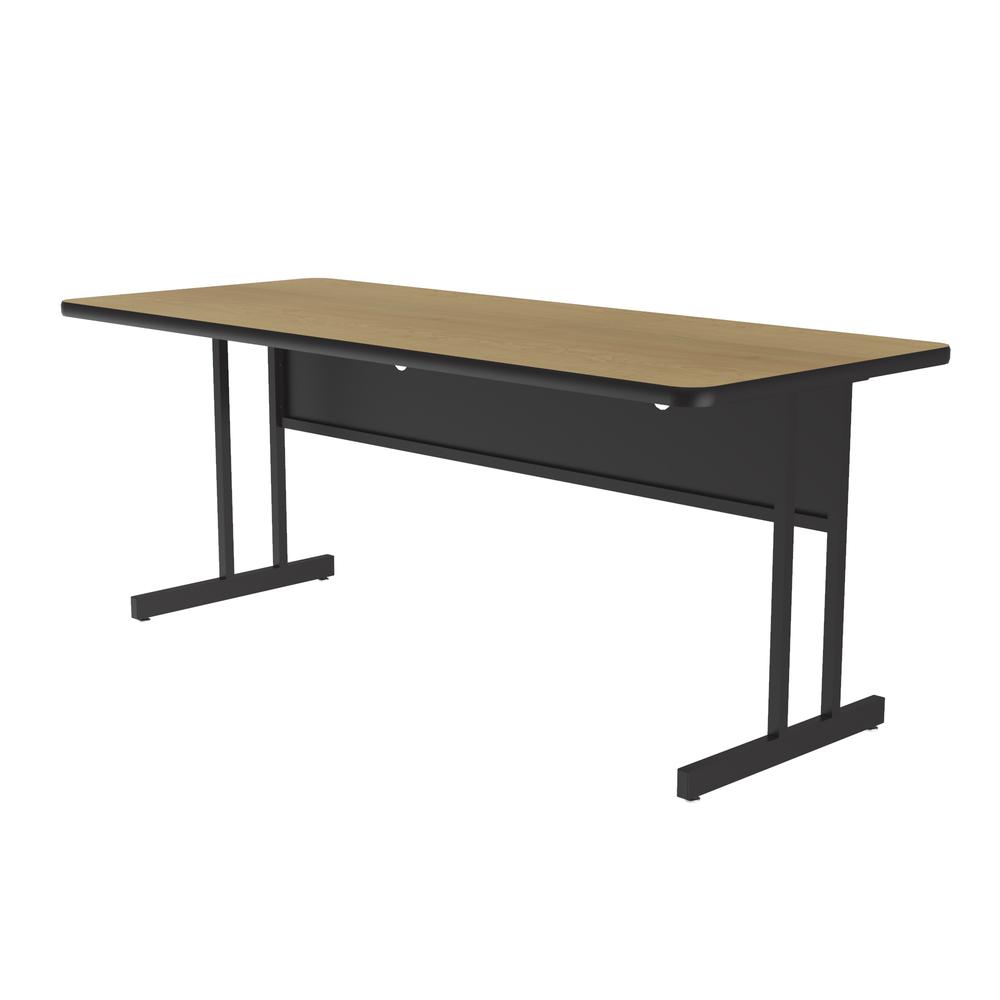 Desk Height  Deluxe HIgh-Pressure Top Computer/Student Desks , 30x72", RECTANGULAR, FUSION MAPLE BLACK. Picture 6
