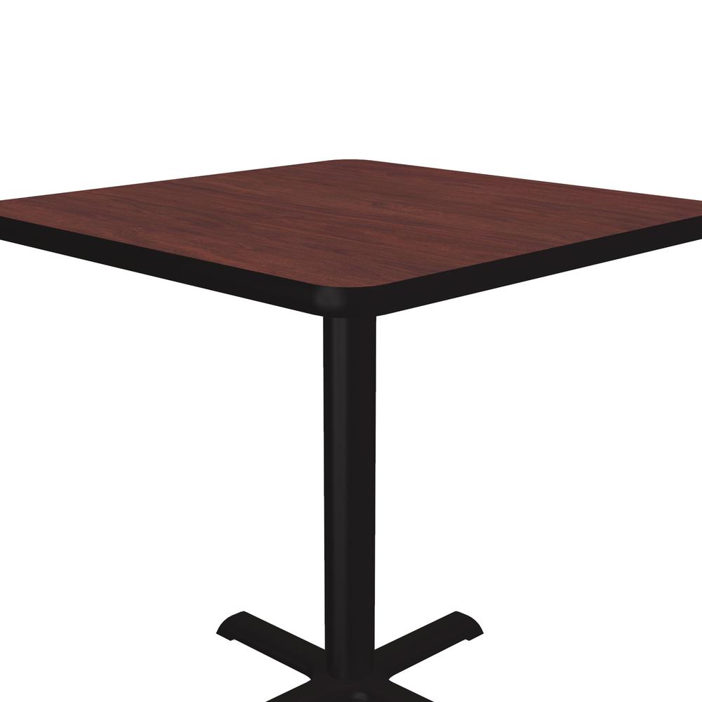 Table Height Deluxe High-Pressure Café and Breakroom Table 24x24", SQUARE, MAHOGANY BLACK. Picture 4