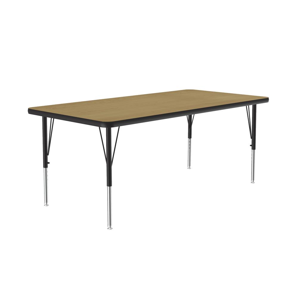 Deluxe High-Pressure Top Activity Tables 30x60", RECTANGULAR, FUSION MAPLE BLACK/CHROME. Picture 8