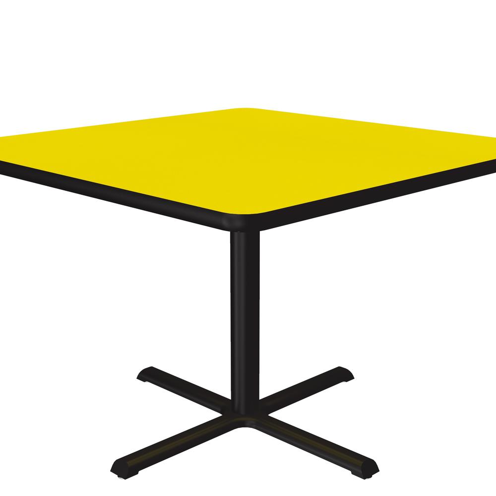Table Height Deluxe High-Pressure Café and Breakroom Table 36x36", SQUARE YELLOW BLACK. Picture 8