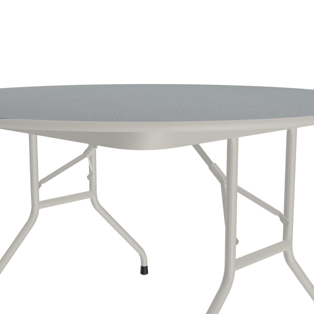 Thermal Fused Laminate Top Folding Table, 48x48", ROUND, GRAY GRANITE, GRAY. Picture 3