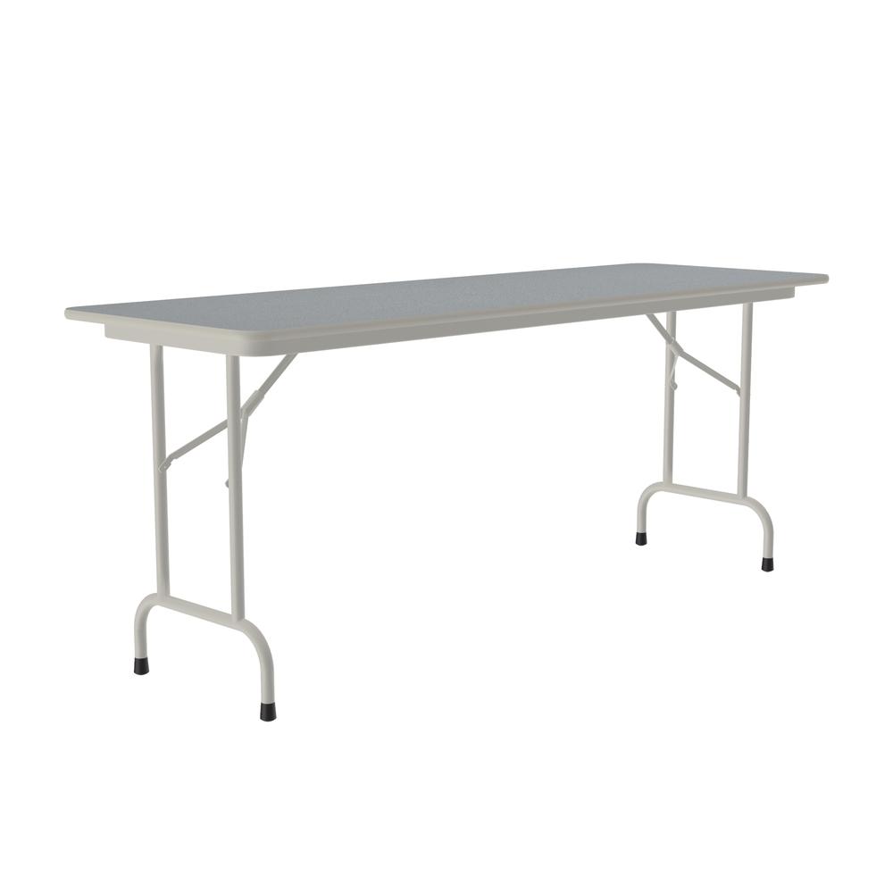 Deluxe High Pressure Top Folding Table 24x72" RECTANGULAR, GRAY GRANITE, GRAY. Picture 8