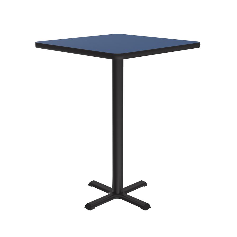 Bar Stool/Standing Height Deluxe High-Pressure Café and Breakroom Table 24x24", SQUARE, BLUE, BLACK. Picture 8