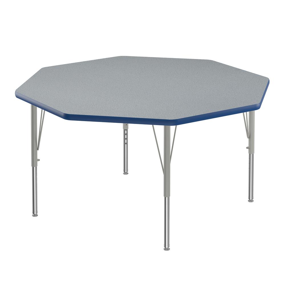 Deluxe High-Pressure Top Activity Tables, 48x48", OCTAGONAL, GRAY GRANITE SILVER MIST. Picture 5