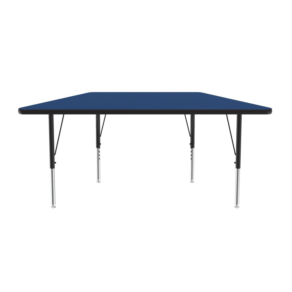 Deluxe High-Pressure Top Activity Tables, 30x60", TRAPEZOID BLUE BLACK/CHROME. Picture 6