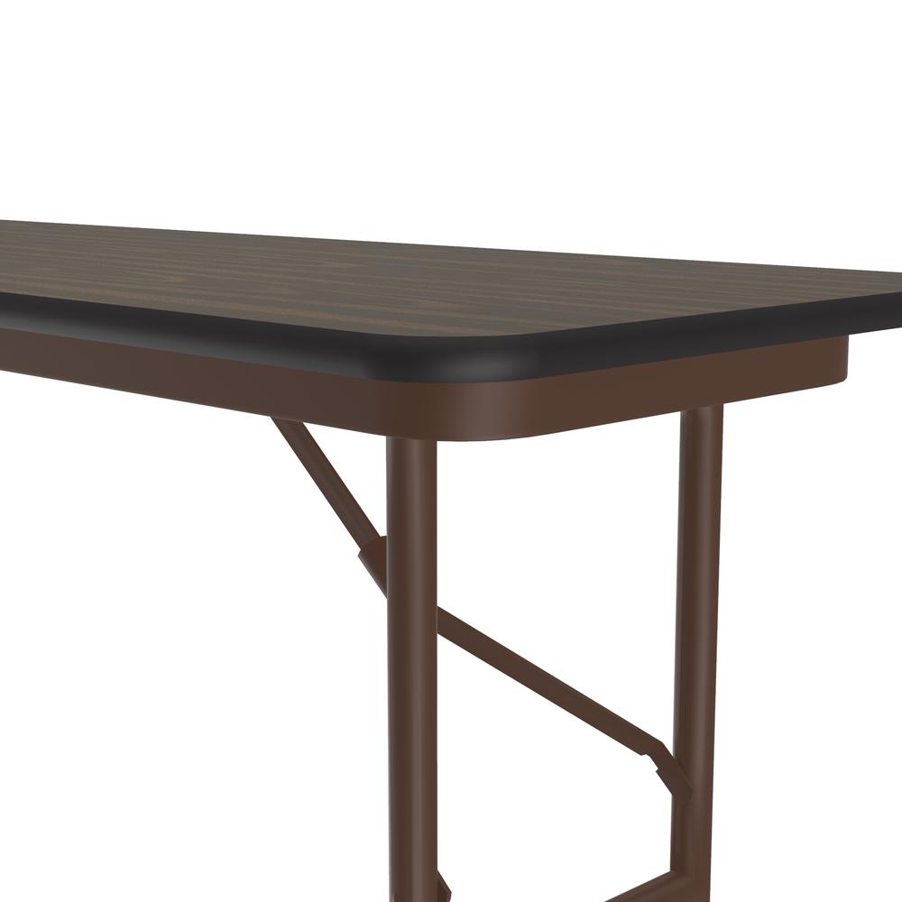 Deluxe High Pressure Top Folding Table, 18x48", RECTANGULAR WALNUT BROWN. Picture 2