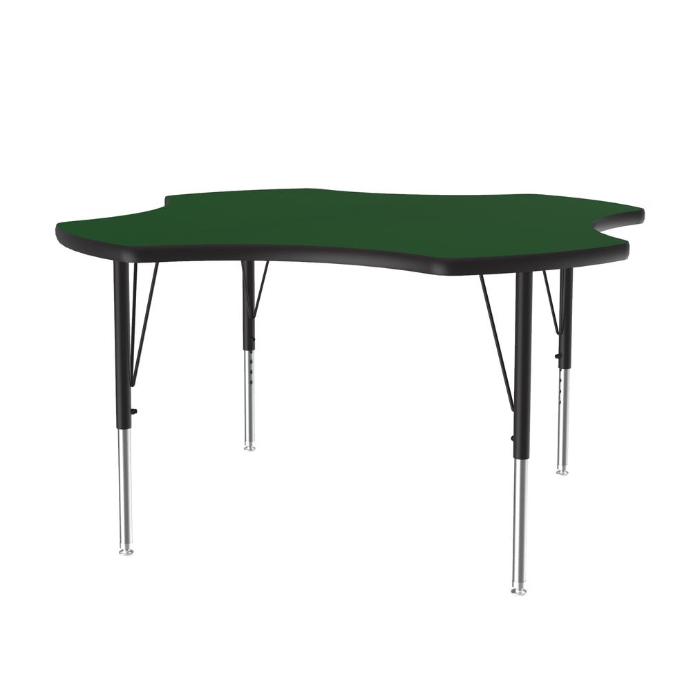 Deluxe High-Pressure Top Activity Tables 48x48" CLOVER, GREEN BLACK/CHROME. Picture 1
