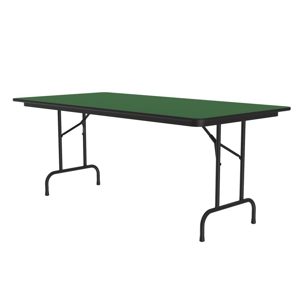 Deluxe High Pressure Top Folding Table 36x72" RECTANGULAR GREEN, BLACK. Picture 1