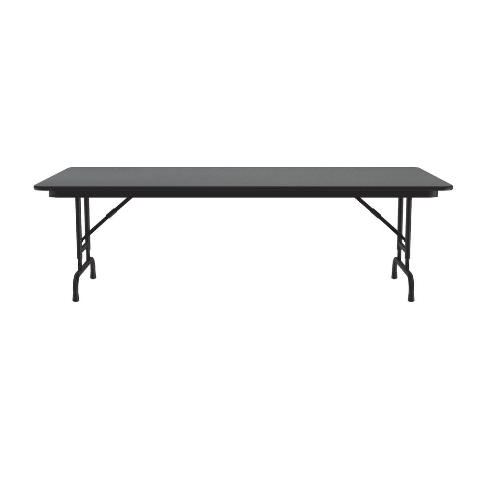 Adjustable Height High Pressure Top Folding Table, 36x96", RECTANGULAR, MONTANA GRANITE, BLACK. Picture 3