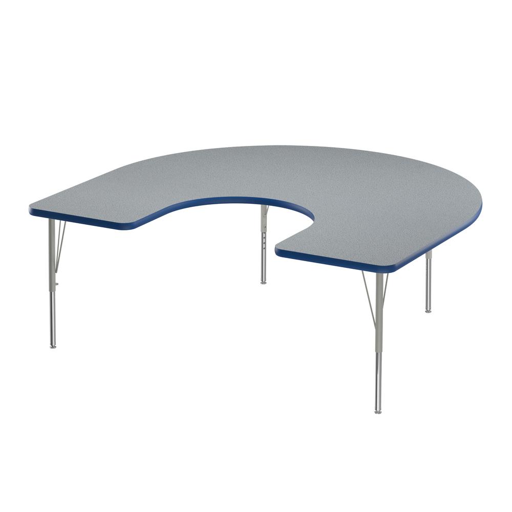 Deluxe High-Pressure Top Activity Tables 60x66", HORSESHOE, GRAY GRANITE SILVER MIST. Picture 1