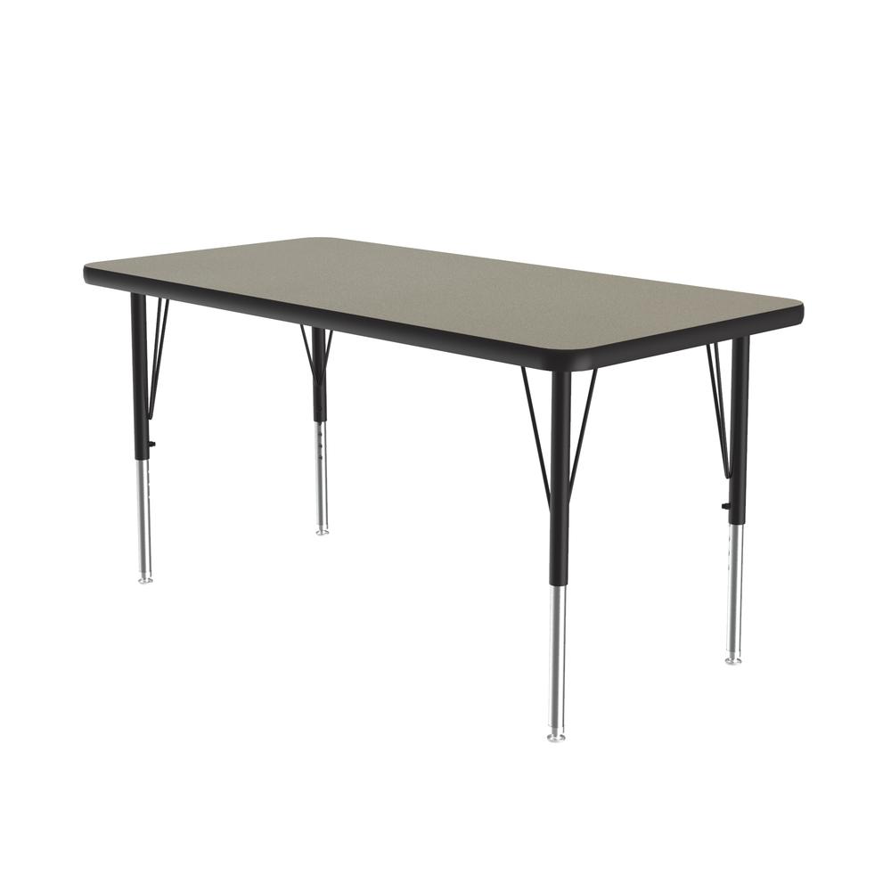 Deluxe High-Pressure Top Activity Tables 24x60" RECTANGULAR, SAVANNAH SAND BLACK/CHROME. Picture 4