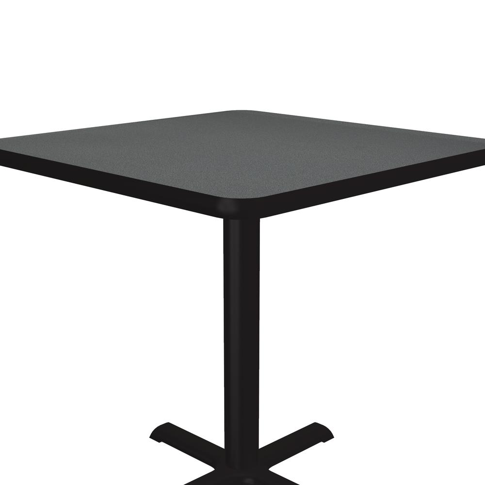 Table Height Deluxe High-Pressure Café and Breakroom Table, 30x30", SQUARE, MONTANA GRANITE BLACK. Picture 1