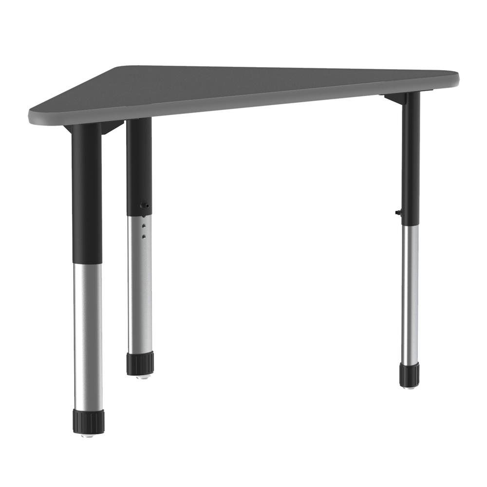 Commercial Lamiante Top Collaborative Desk, 41x23", WING BLACK GRANITE GRAY/CHROME. Picture 1